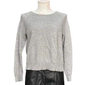 Banana Republic Italian cashmere blend  Knit sweater - gray metallic - small
